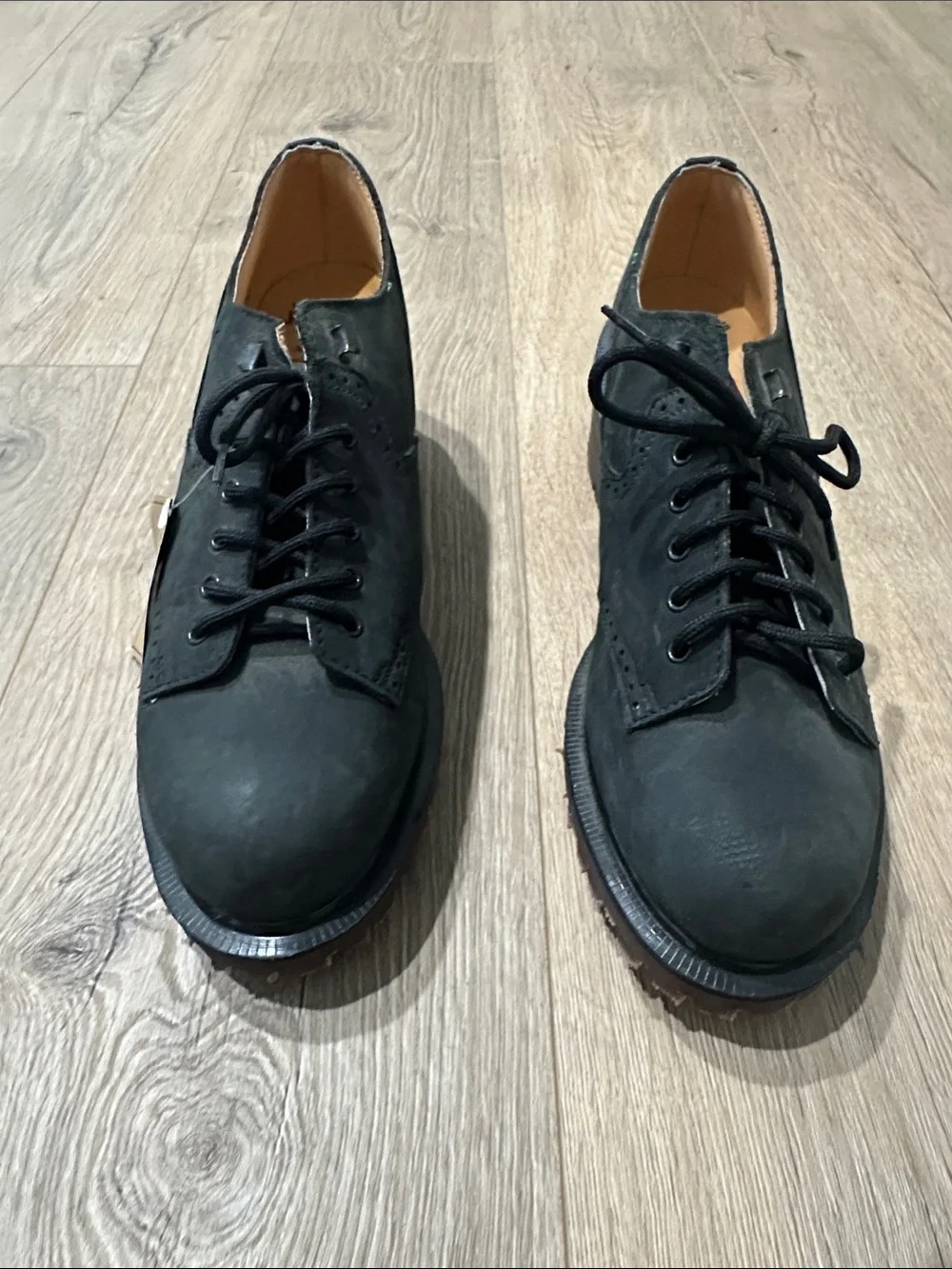 Dr. Martens Black Leather Derby Shoes with Lace-Up Closure